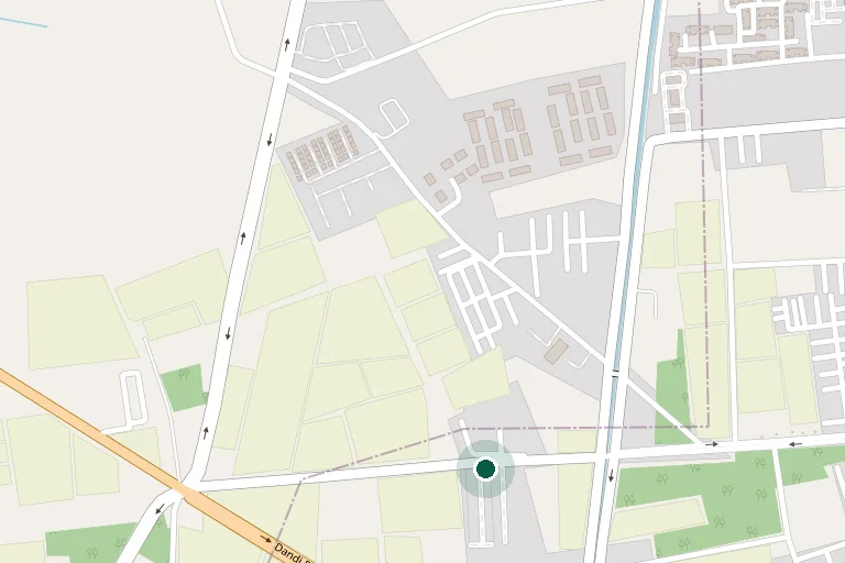 Map showing the clinic at Jahangirabad, Surat